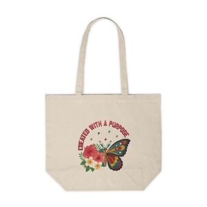 Created With A Purpose Custom Canvas Tote Bag